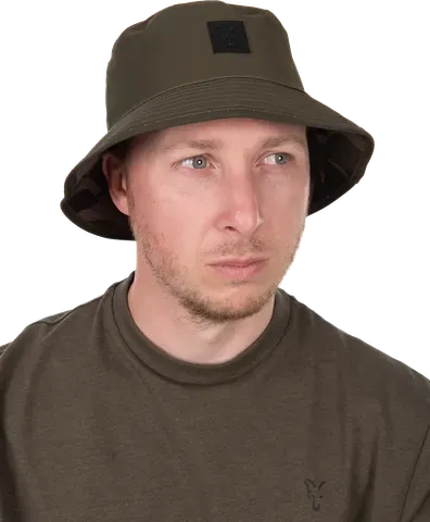 Fox Reversible Bucket Hat Khaki Polyester