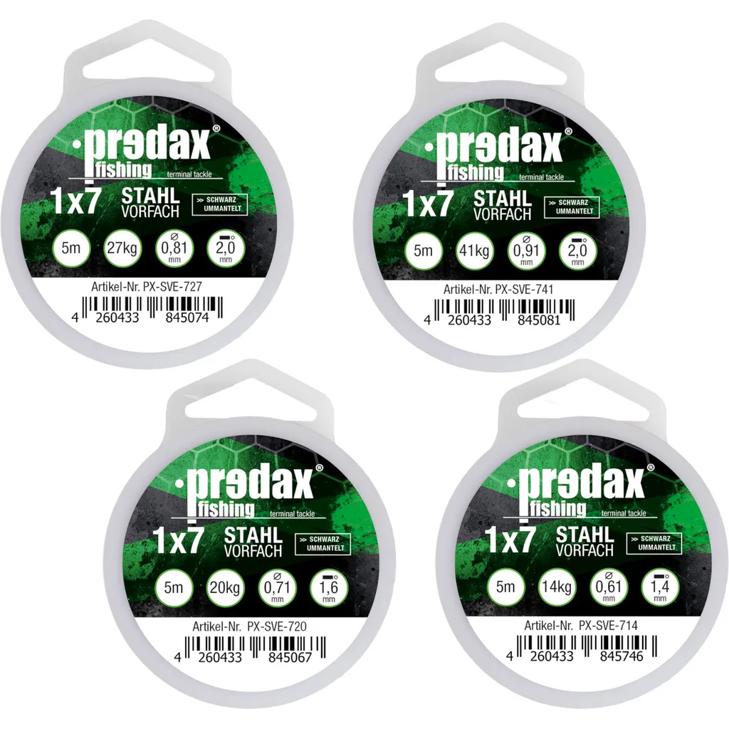 Predax Stahlvorfach 1x7 5m 14/20/27/41kg