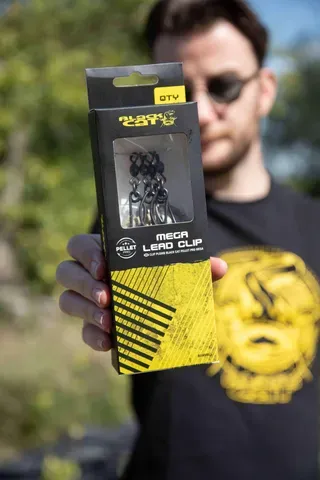 Black Cat Pellet Pro Mega Lead Clips 8cm Steel/Rubber