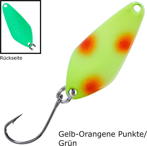 Balzer Spoon Searcher 2.1g Gelb-Orangene Punkte/Grün