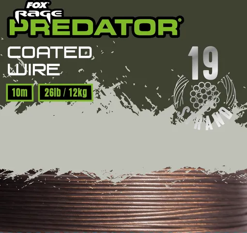 Fox Rage Predator 19-Strand Coated Wire Leader 10m 21kg