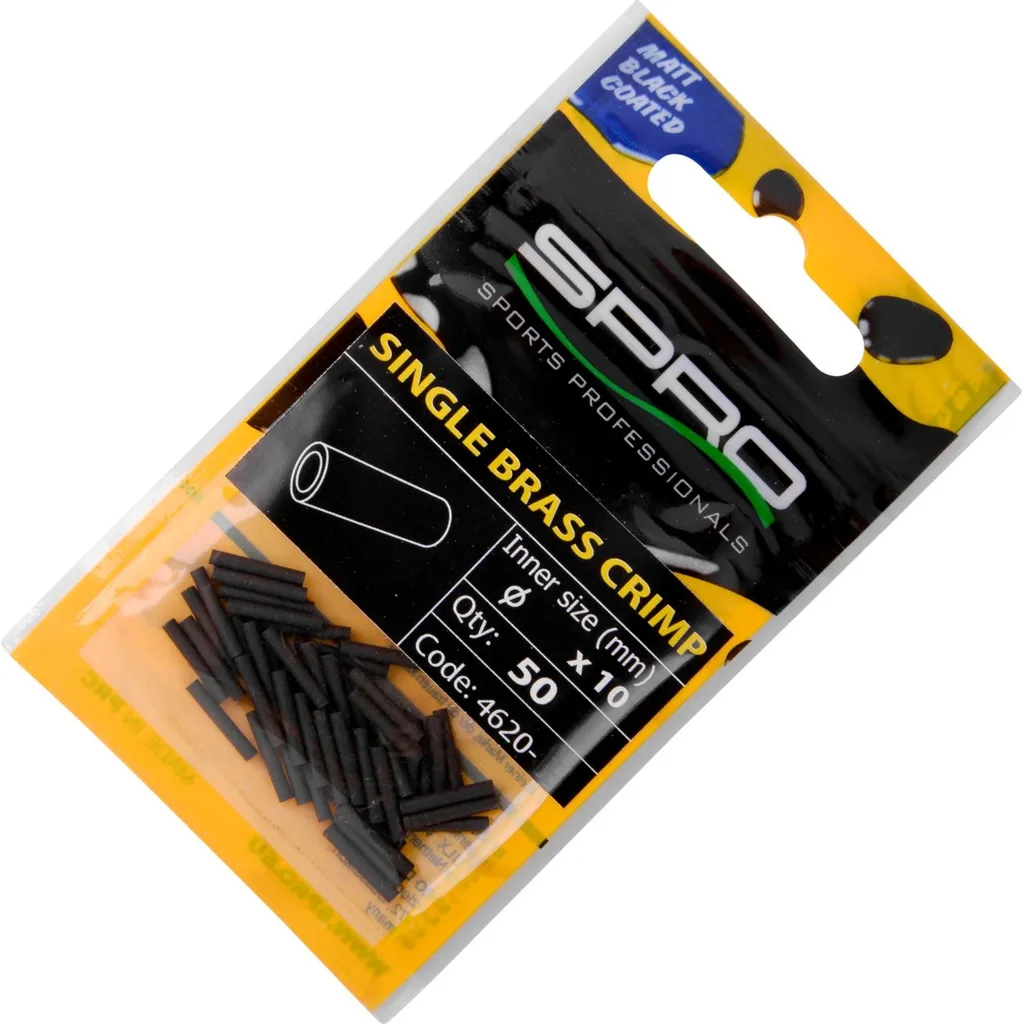 Spro Matt Black Single Brass Crimp 0.6mm
