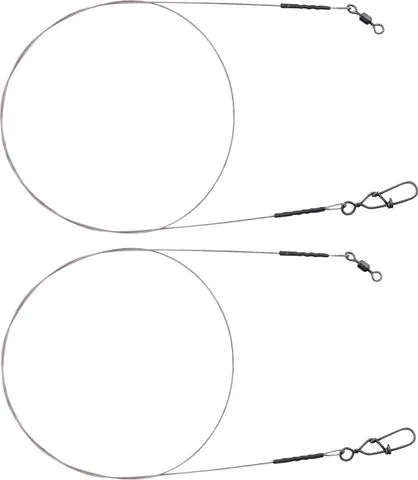 Spro Matt Black Leader 7x7 Wire Leaders 25cm 15kg