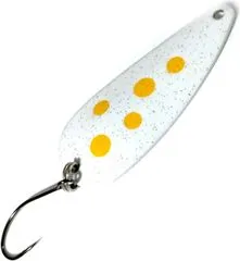 Troutwerk Spoon 4cm 5g White/Yellow Dots Single Hook