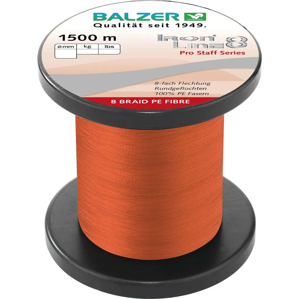 Balzer Iron Line Pro Staff 8 Geflochtene Schnur 0.14mm 10.7kg 1500m