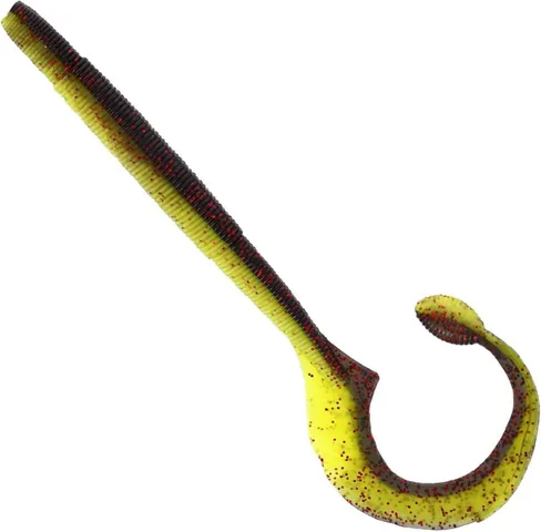 Westin Ned Worm Curl Black/Chartreuse