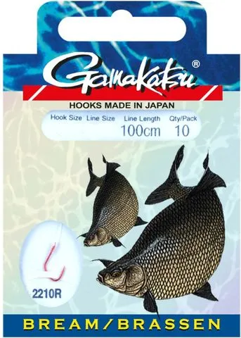 Gamakatsu Brassen Ready-Made Rigs LS-2210 10pcs 100cm Monofilament