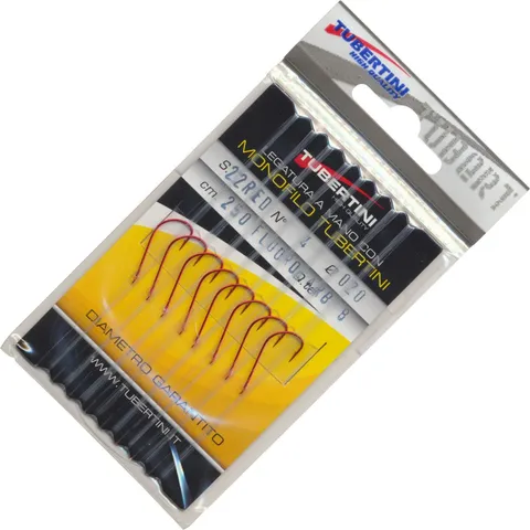 Tubertini Serie 22 gebundene Haken #4 5.20kg 0.20mm