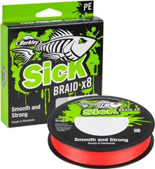 Berkley Sick Braid Braided Lines 0.14mm 16.5kg Red