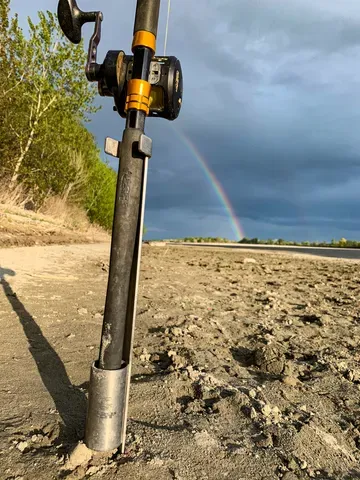 Black Cat Edelstahl Rutenhalter 85cm Ground Mount