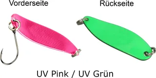 FTM Spoon Hammer 3.3cm 2.4g UV Pink/UV Grün