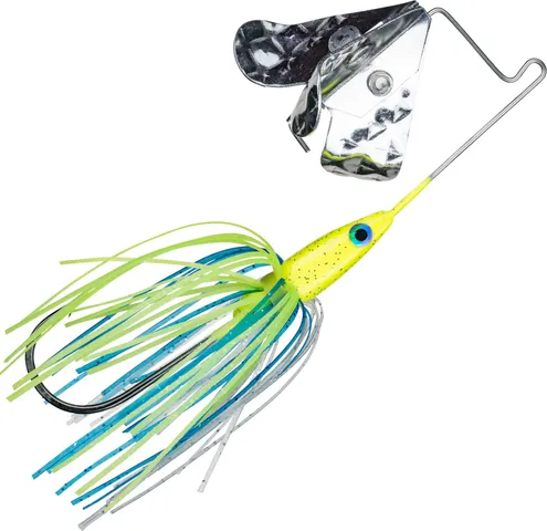 Strike King Tri-Wing Mini Buzz King Topwater 3.5g Chartreuse Blue