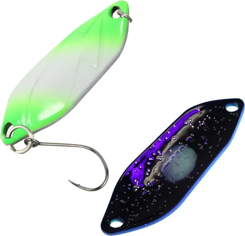 FTM Spoon Strike 2.1g Neon Green Lumi / Black With Glitter Lumi