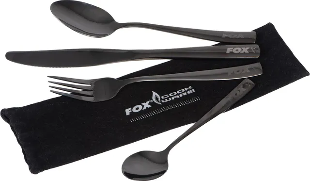 Fox Cookware Cutlery Set Black Stainless Steel