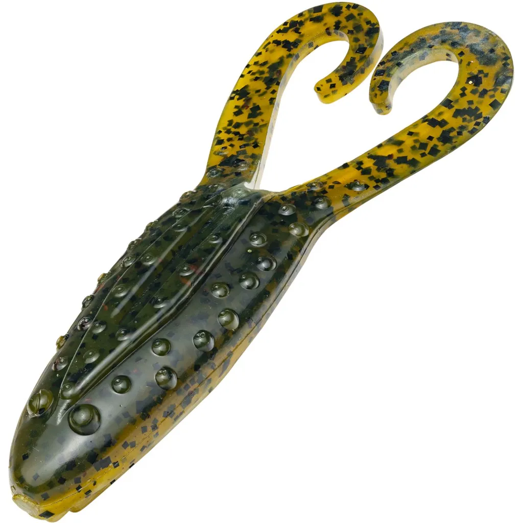 Strike King Gurgle Toad Softbait 9.5cm Green Pumpkin Pearl Belly