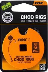 Fox Edge Armapoint stiff rig beaked Chod rigs #6 11.34kg