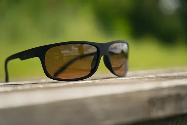 Fox Rage Matt Black Polarized Glasses Wrap Brown