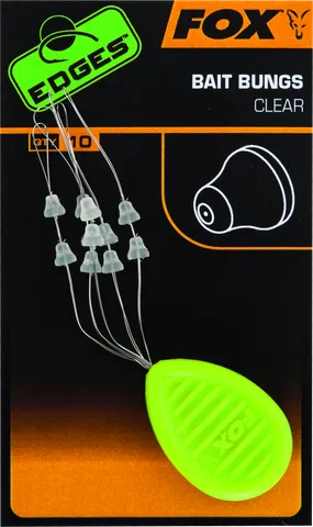 Fox Edges Rig-Zubehör Bait Bungs 10pcs Clear