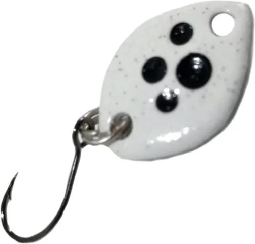 Troutwerk Spoon 0.8g 1.2cm White/Black Dots