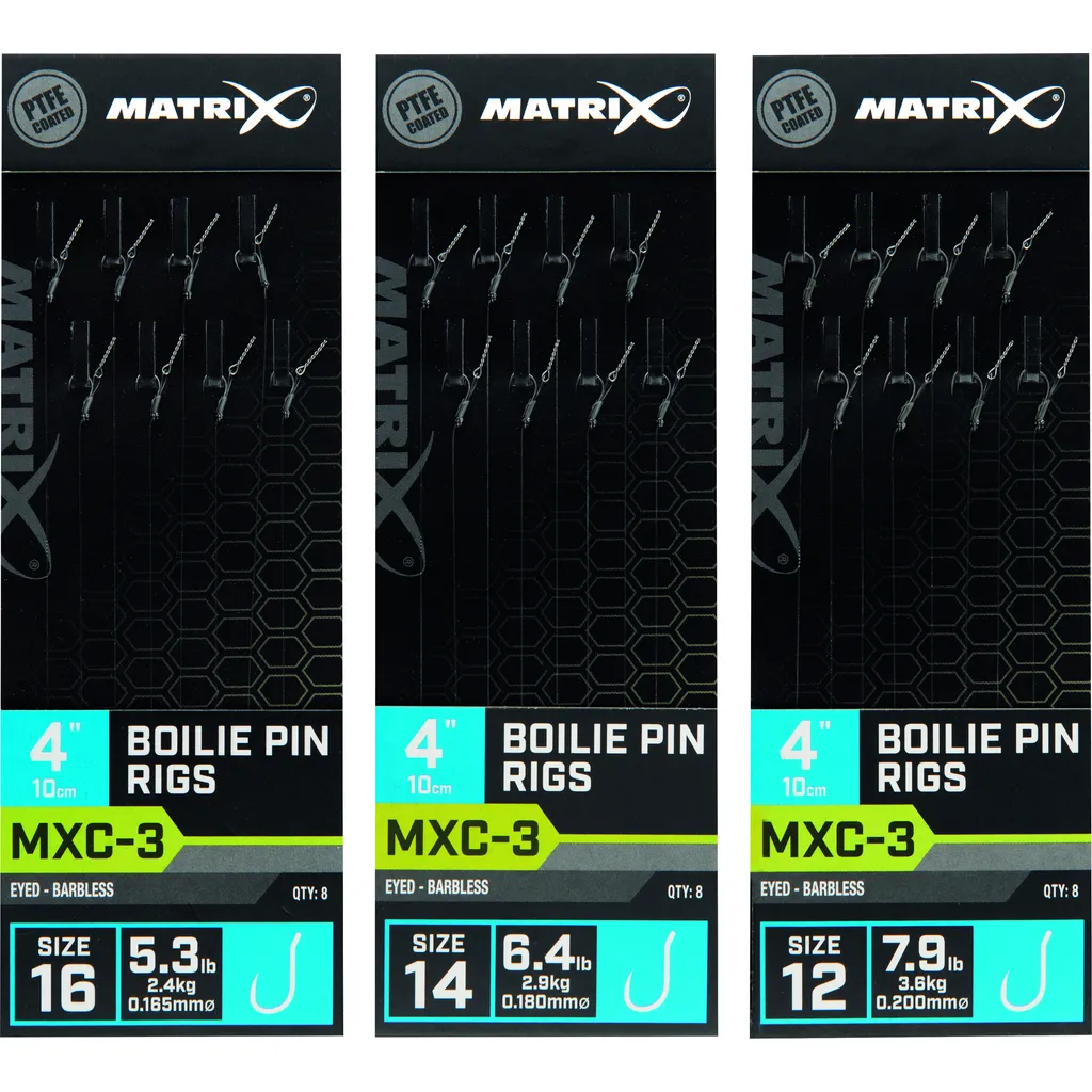 Matrix MXC-3 Barbless Boilie Pin Rigs #14 10cm 2.9kg