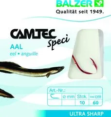 Balzer Camtec Fertiges Rig 60cm 10pcs Aalhaken