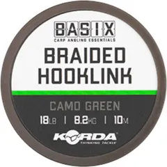 Korda Basix Braided Hooklink Camo Green 8,2kg