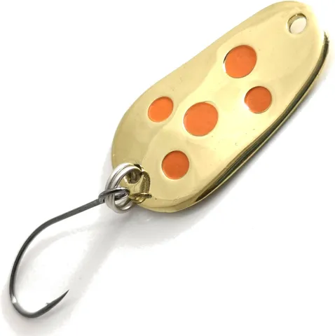 Troutwerk Spoon 2.8cm 3g Goldfarben/Orangefarbene Punkte