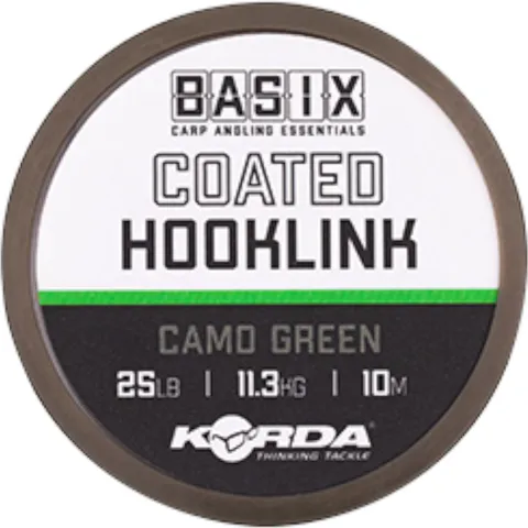 Korda Basix Coated Hooklink 11,3kg Camo Green