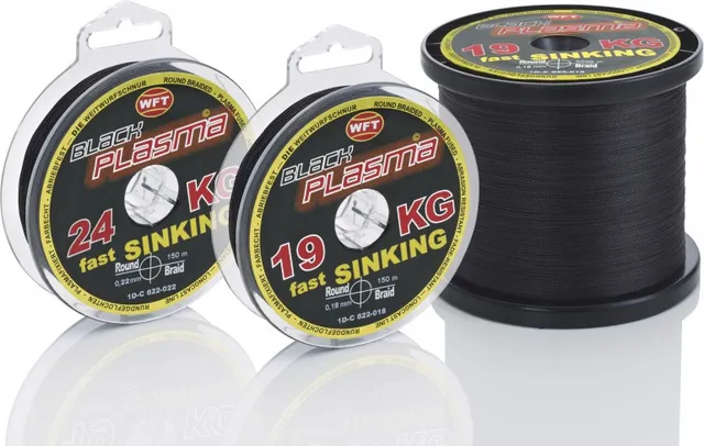 WFT KG Plasma Round Geflochtene Schnur 150m 0.3mm 36kg Schwarz