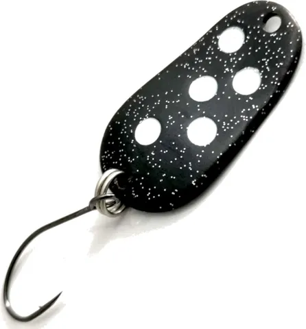 Troutwerk Spoon 2.8cm 3g Schwarz/Weiße Punkte