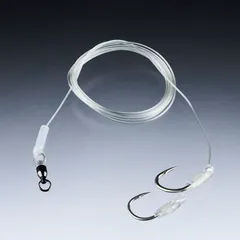 Balzer Grund- und Posenvorfach für Köderfisch und Wurmbündel Ready-Made Rig #3/0+#5/0 100cm 47kg