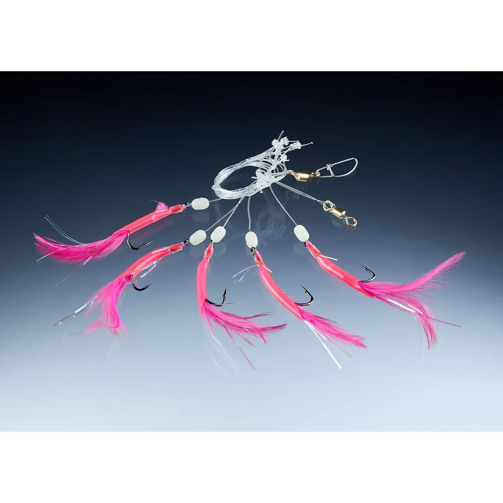 Balzer Makrelen- und Köhler System Pink mit 5 Haken #4/0 175cm