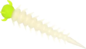 Westin Greedy Worm 5.5cm 8pc Floating White/Chartreuse