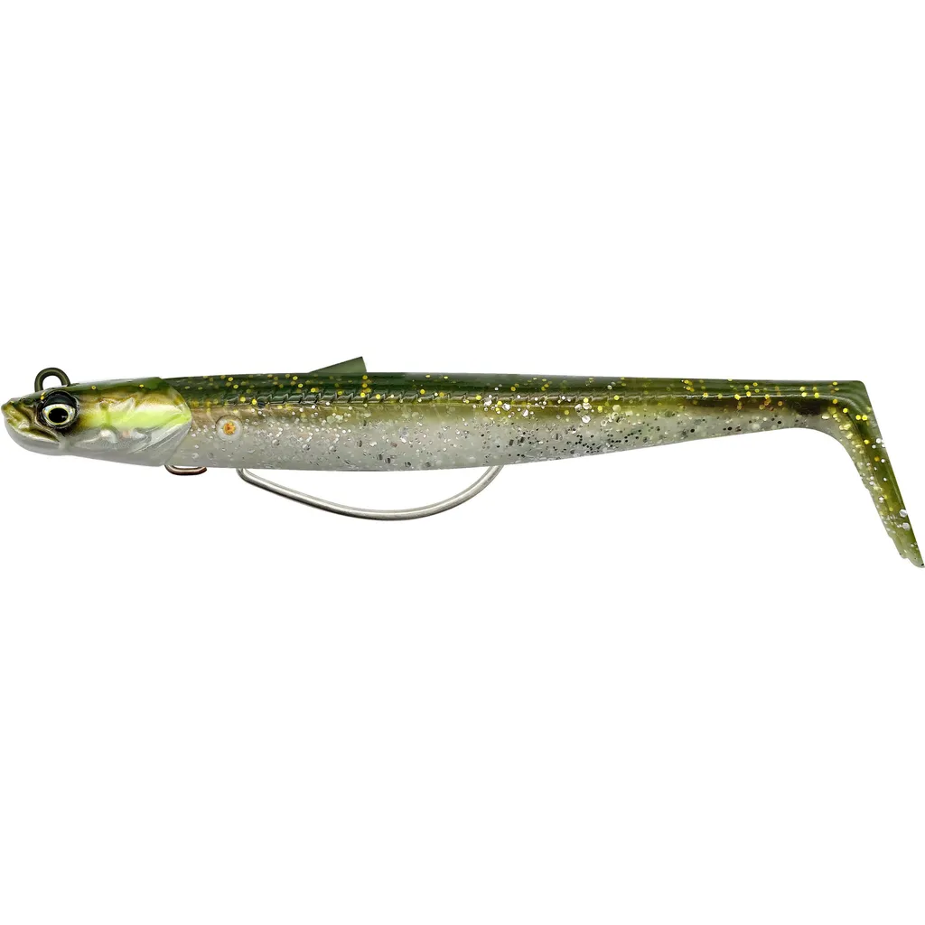 Savage Gear Sandeel V2 Weedless Meeresköder 13cm 31g Green Silver