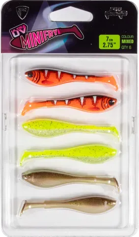 Fox Rage Mini Fry Weiche Köder UV Mixed Colour Pack 1 7cm