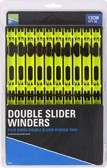 Preston Double Slider Winders 13cm Gelb 20er-Packung