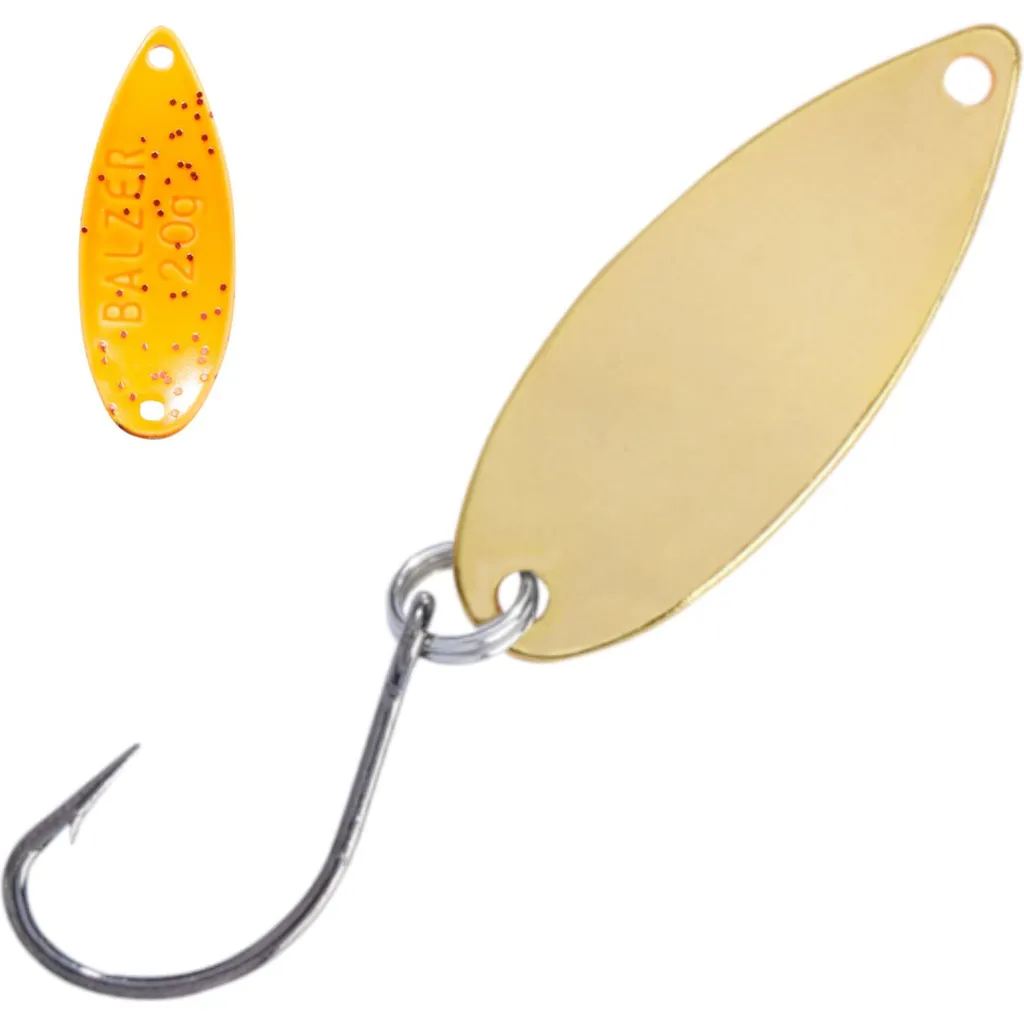 Balzer Metallica Catcher Blinker 2.5cm 2g Goldfarben-Orange-Glitter