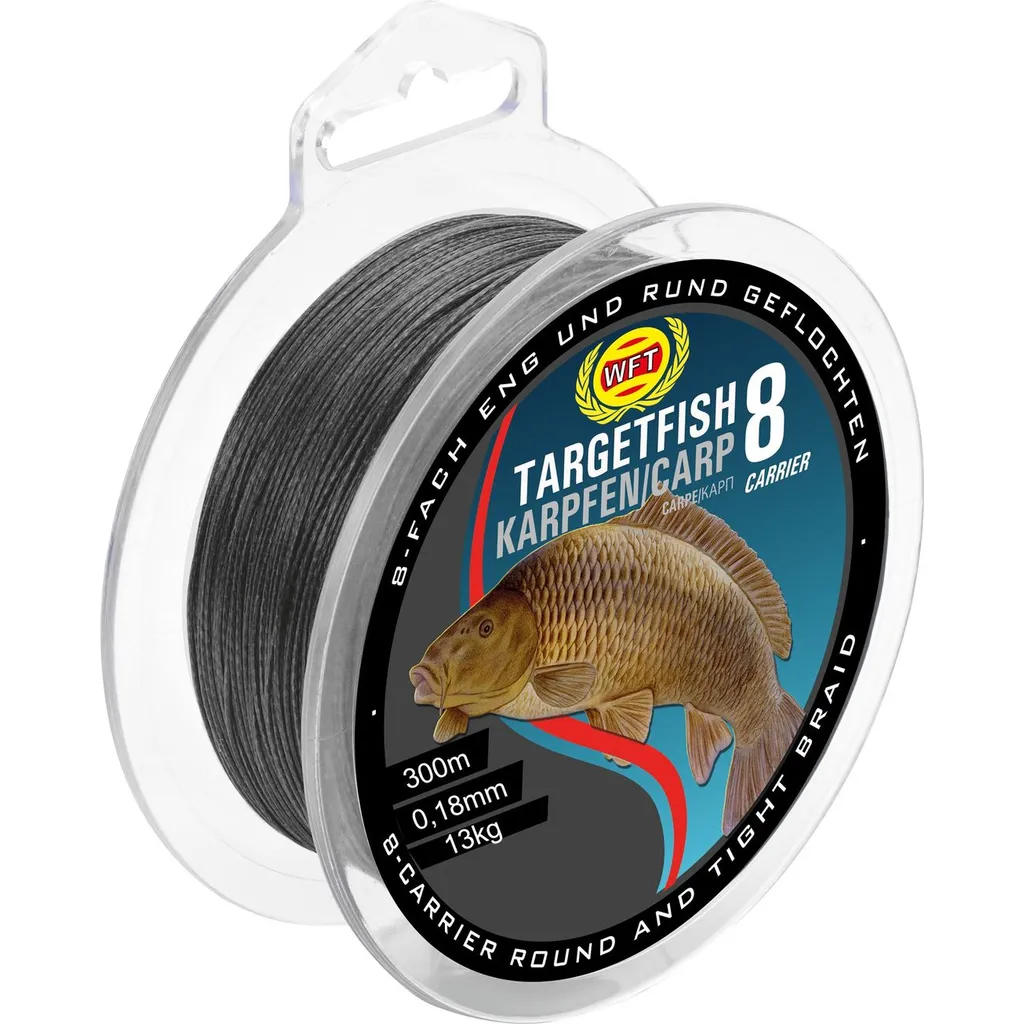 WFT TF8 Karpfen Geflochtene Angelschnur 0.18mm 13kg 300m
