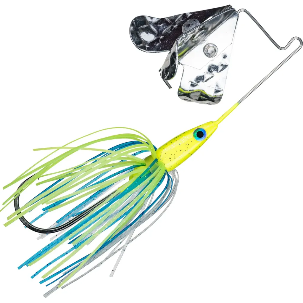 Strike King Tri-Wing Mini Buzz King Spinnerbaits 3.5g Chartreuse Blue