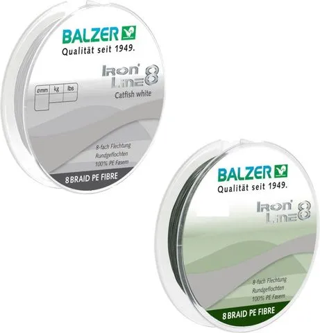 Balzer Iron Line 8 Catfish Geflochtene Schnur 300m Green / White