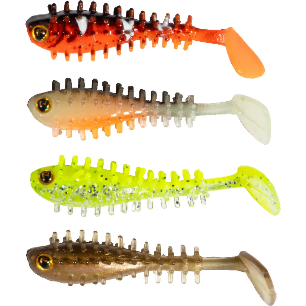 Fox Rage Micro Spikey UV Mixed Colour Pack Gummiköder 4cm