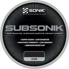 Sonik Subsonik Monofilament-Schnur 1200m 0.28mm 5.44kg Clear