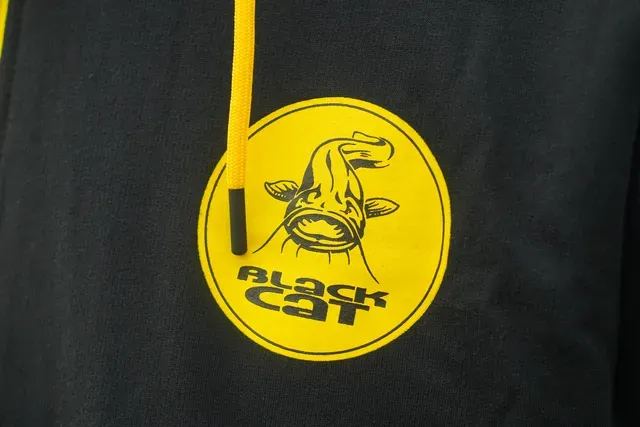 Black Cat Black Zip Hoody Medium