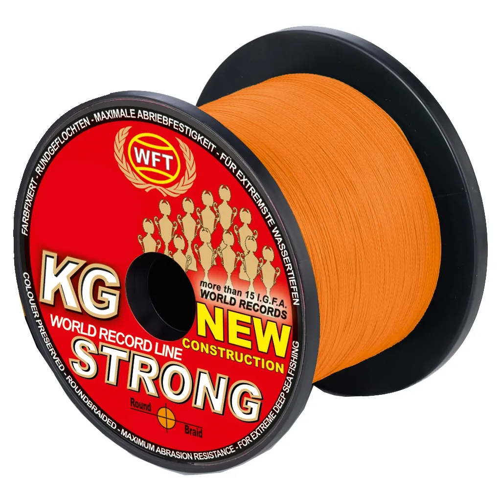 WFT KG STRONG Geflochtene Schnüre 0,32mm 51kg 600m Orange