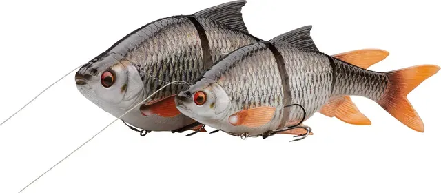 Savage Gear 4D Line Thru Roach Softbait 32cm 420g Slow Sinking Albino Roach