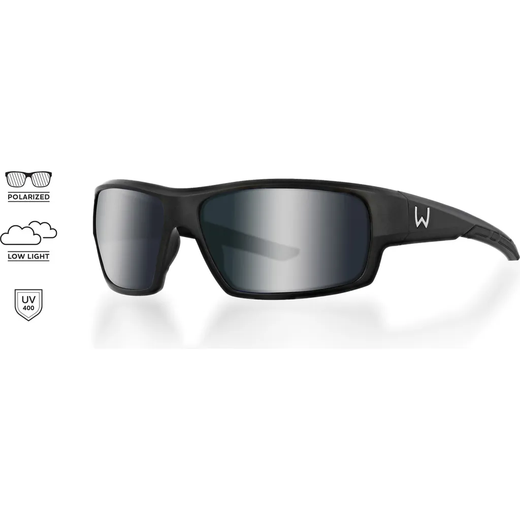 Westin W6 Sport 10 Polarisationsbrille Matte Black LB Grey Blue LM Silver Flash AR Blue Filter Cat. 3