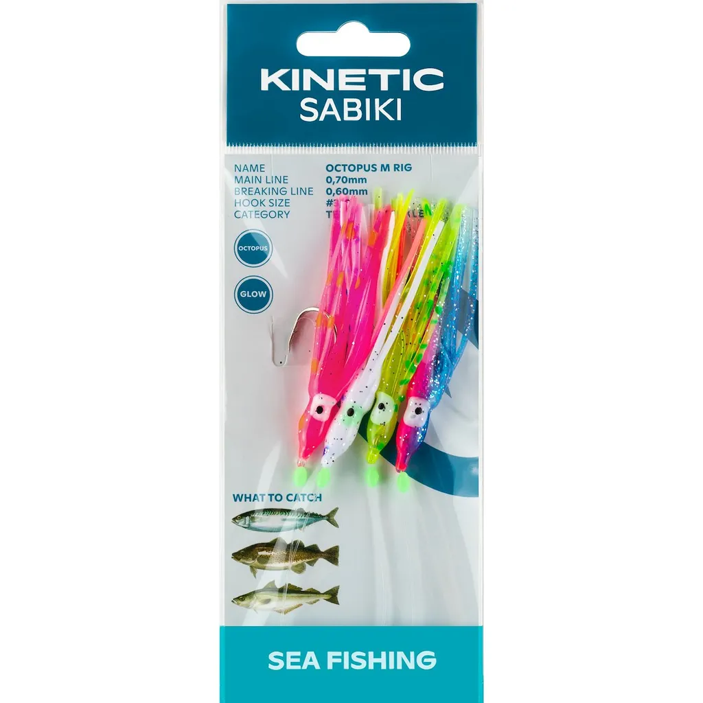 Kinetic Sabiki Octopus M #3/0 115cm Pink/Blue
