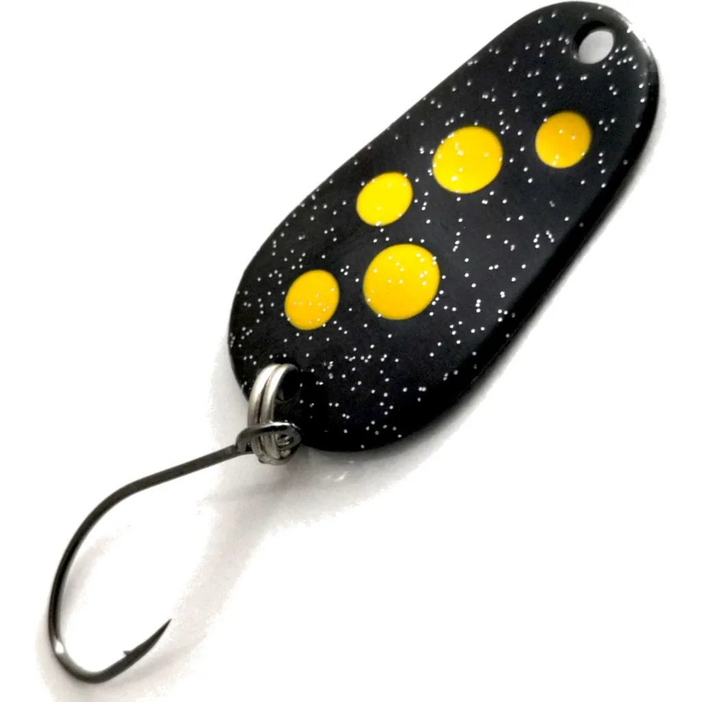 Troutwerk Spoon Blinker Schwarz Gelbe Punkte