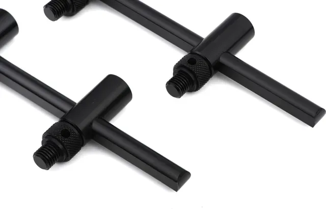 Fox Black Label Slim Adjustable 3 Rod Buzz Bar 22–25cm 12mm Aluminium
