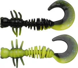 Berkley PowerBait Power Curly 4cm Black/Sunshine Yellow